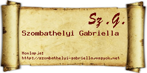 Szombathelyi Gabriella névjegykártya