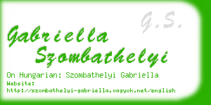 gabriella szombathelyi business card